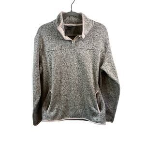 Eddie Bauer Grey Pullover Sweater w/Pockets Size XL